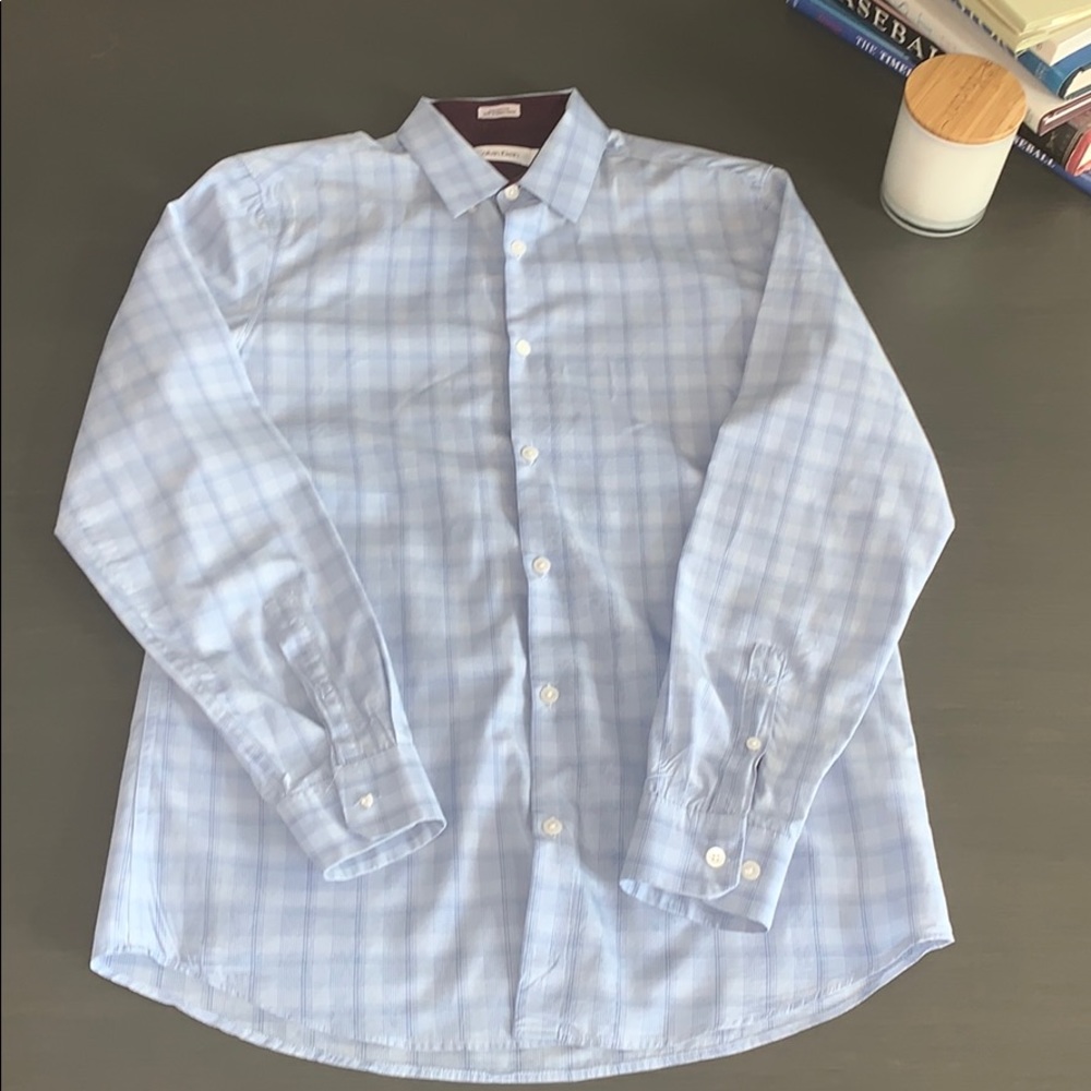 Calvin Klein men’s dress shirt - blue check
